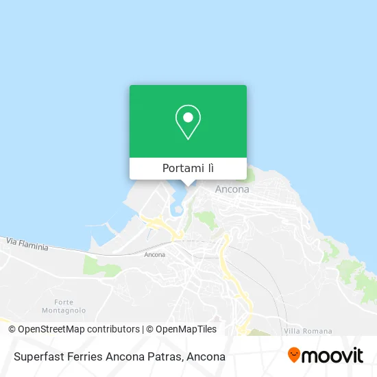 Mappa Superfast Ferries Ancona Patras
