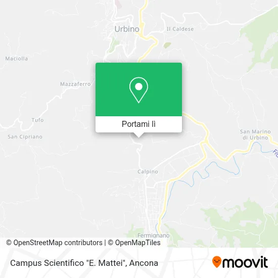 Mappa Campus Scientifico "E. Mattei"