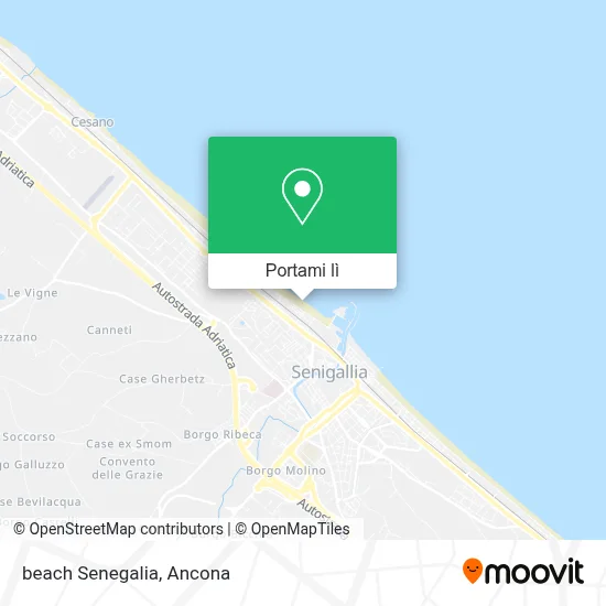 Mappa beach Senegalia