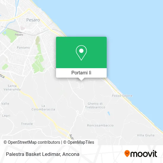 Mappa Palestra Basket Ledimar