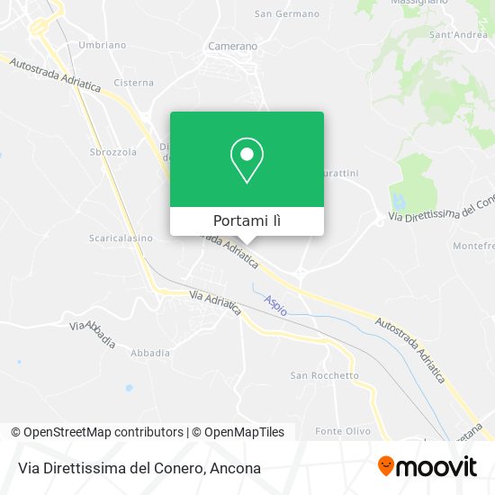 Mappa Via Direttissima del Conero