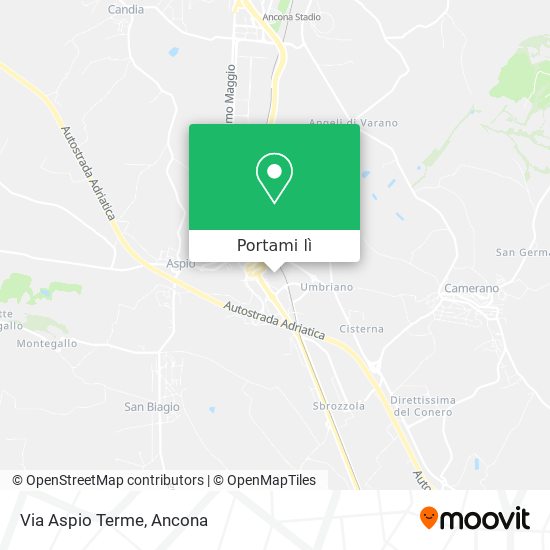 Mappa Via Aspio Terme