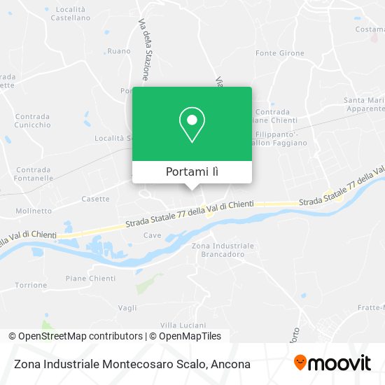 Mappa Zona Industriale Montecosaro Scalo