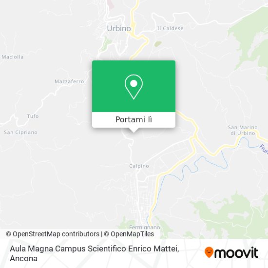 Mappa Aula Magna Campus Scientifico Enrico Mattei