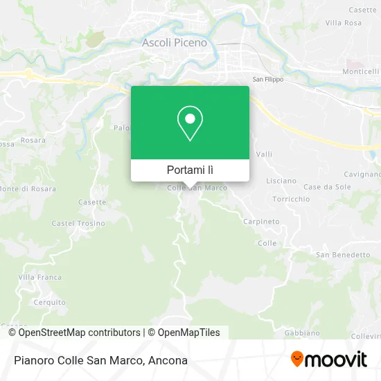 Mappa Pianoro Colle San Marco