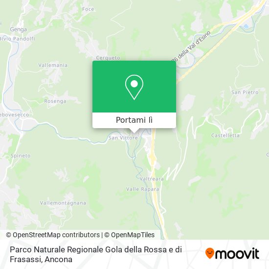 Mappa Parco Naturale Regionale Gola della Rossa e di Frasassi