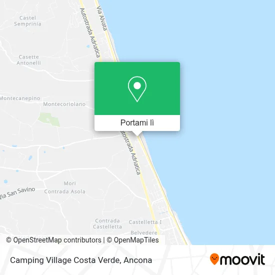 Mappa Camping Village Costa Verde