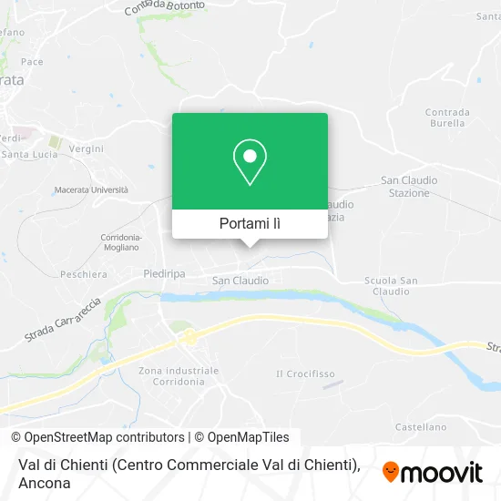 Mappa Val di Chienti (Centro Commerciale Val di Chienti)