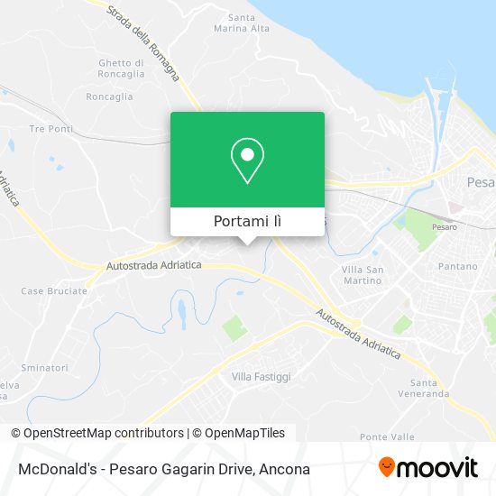 Mappa McDonald's - Pesaro Gagarin Drive