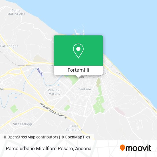 Mappa Parco urbano Miralfiore Pesaro