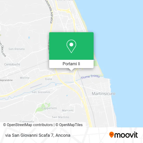Mappa via San Giovanni Scafa 7
