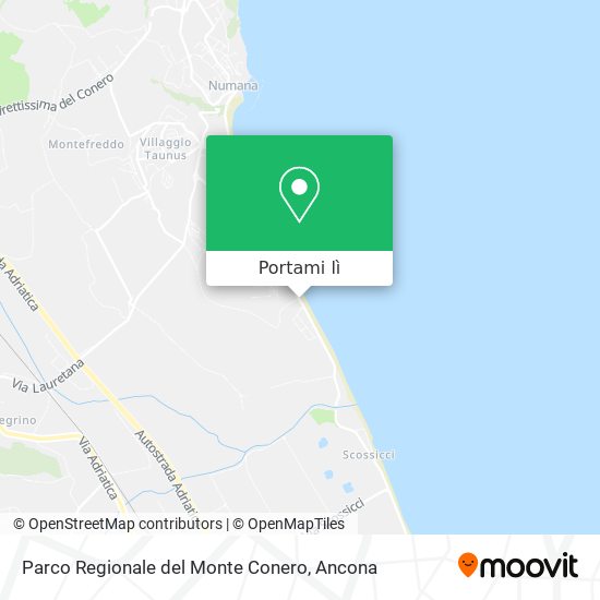 Mappa Parco Regionale del Monte Conero