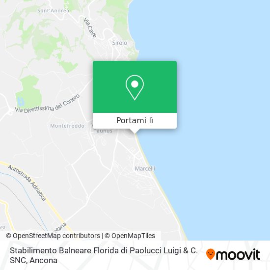 Mappa Stabilimento Balneare Florida di Paolucci Luigi & C. SNC