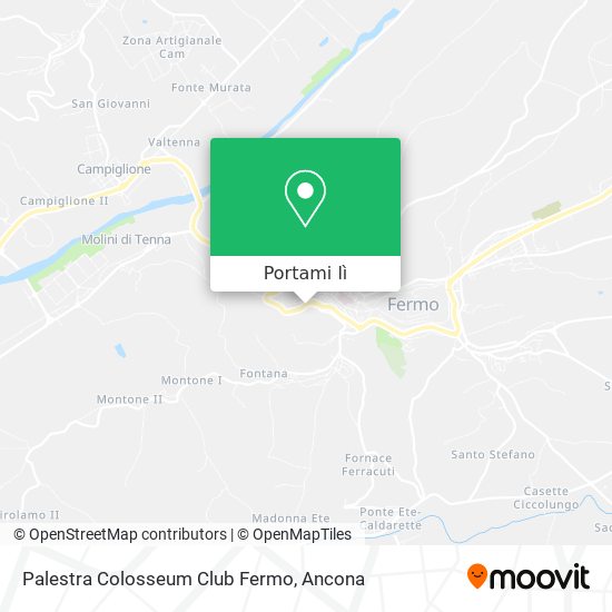 Mappa Palestra Colosseum Club Fermo