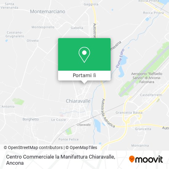 Mappa Centro Commerciale la Manifattura Chiaravalle