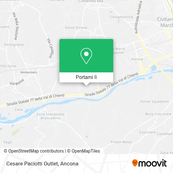 Mappa Cesare Paciotti Outlet