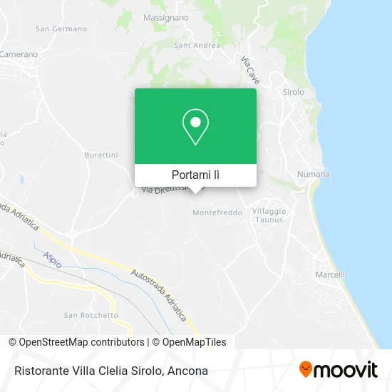 Mappa Ristorante Villa Clelia Sirolo