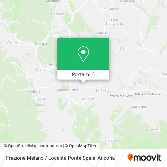 Mappa Frazione Melano / Località Ponte Spina