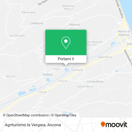 Mappa Agriturismo la Vergara