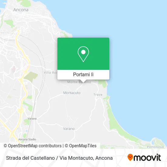 Mappa Strada del Castellano / Via Montacuto