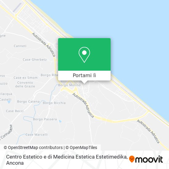 Mappa Centro Estetico e di Medicina Estetica Estetimedika