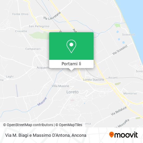Mappa Via M. Biagi e Massimo D'Antona