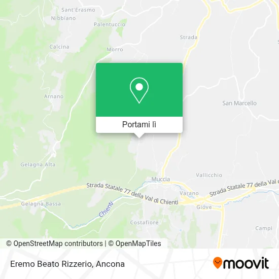 Mappa Eremo Beato Rizzerio