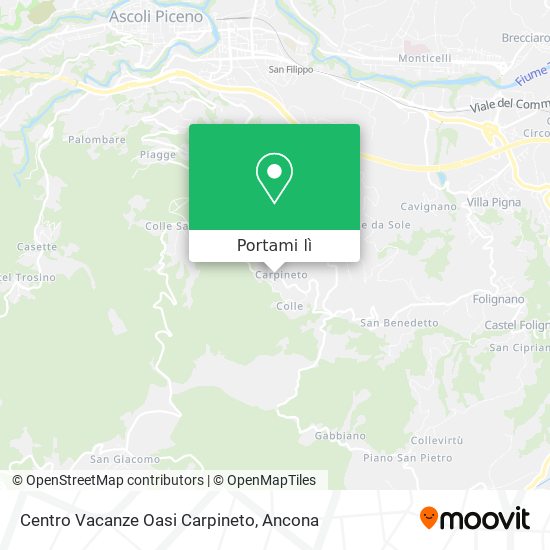 Mappa Centro Vacanze Oasi Carpineto