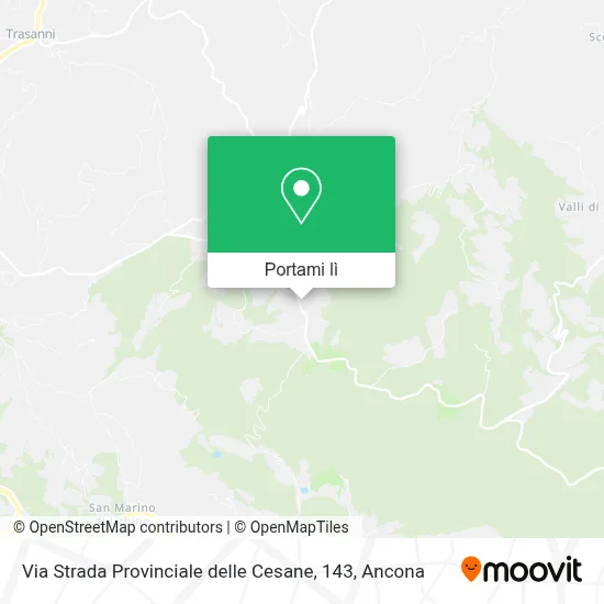 Mappa Via Strada Provinciale delle Cesane, 143
