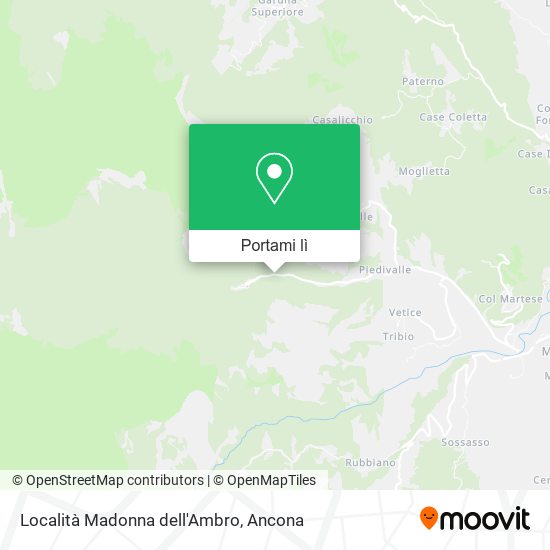 Mappa Località Madonna dell'Ambro