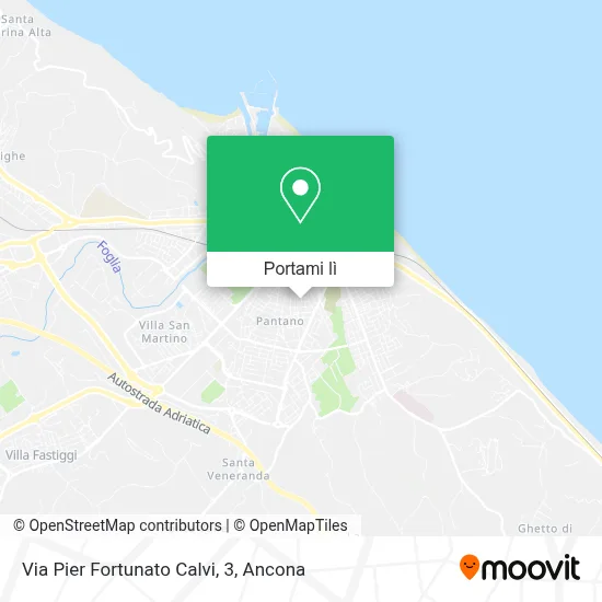 Mappa Via Pier Fortunato Calvi, 3