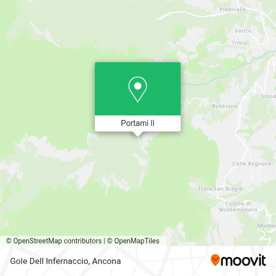 Mappa Gole Dell Infernaccio