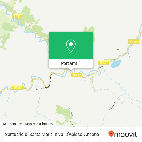 Mappa Santuario di Santa Maria in Val D'Abisso