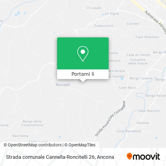 Mappa Strada comunale Cannella-Roncitelli 26