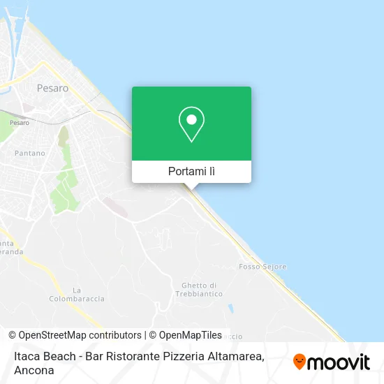 Mappa Itaca Beach - Bar Ristorante Pizzeria Altamarea