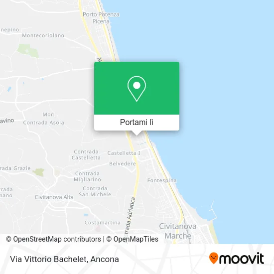 Mappa Via Vittorio Bachelet