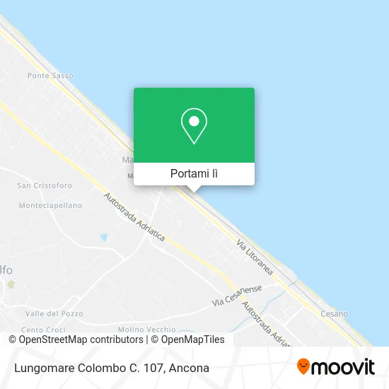 Mappa Lungomare Colombo C. 107