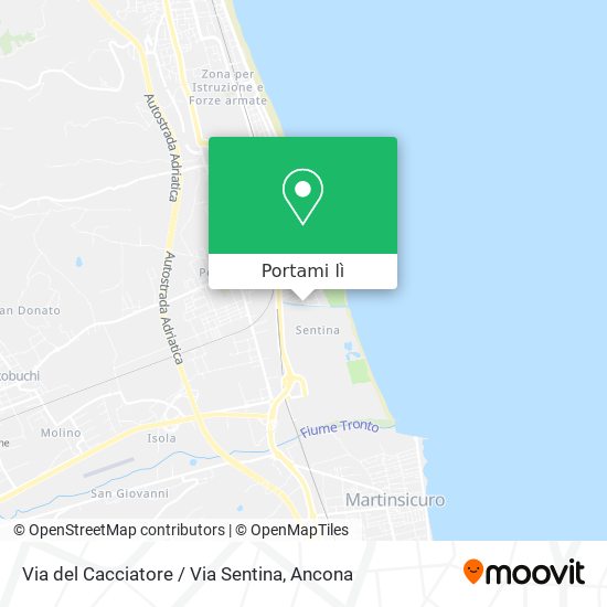 Mappa Via del Cacciatore / Via Sentina