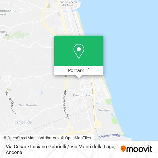 Mappa Via Cesare Luciano Gabrielli / Via Monti della Laga