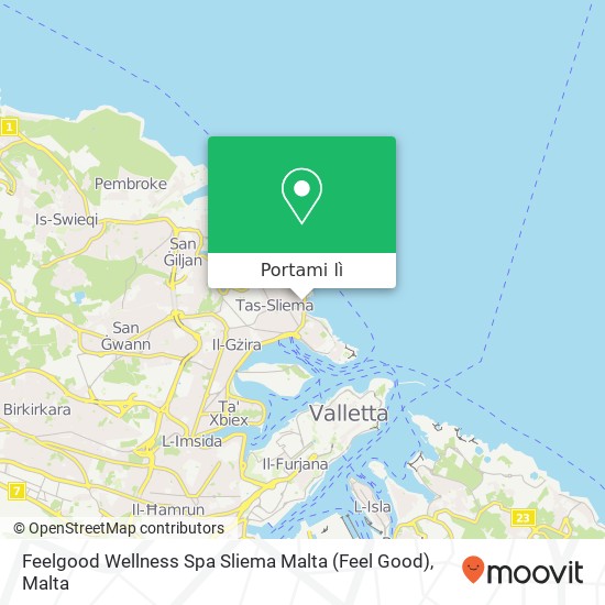 Mappa Feelgood Wellness Spa Sliema Malta (Feel Good)