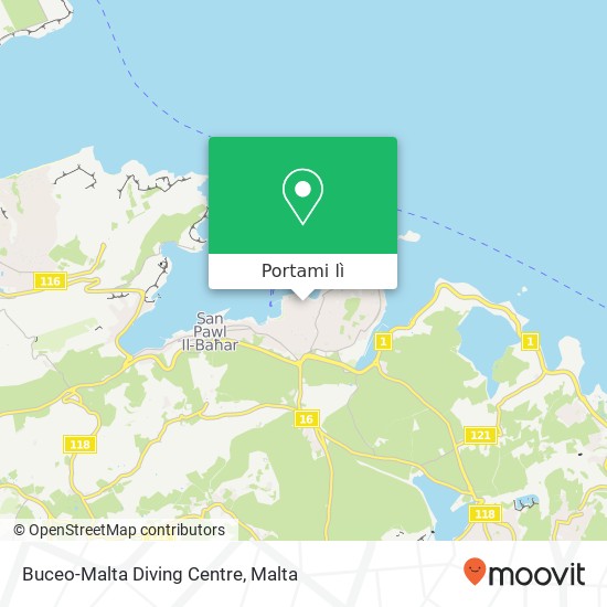 Mappa Buceo-Malta Diving Centre
