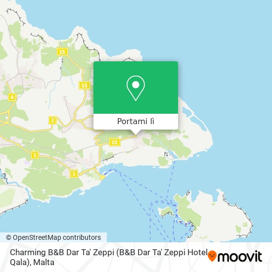 Mappa Charming B&B Dar Ta' Zeppi (B&B Dar Ta' Zeppi Hotel Qala)