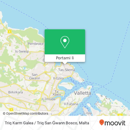 Mappa Triq Karm Galea / Triq San Ġwann Bosco