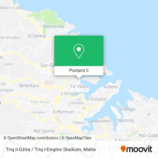 Mappa Triq il-Gżira / Triq l-Empire Stadium