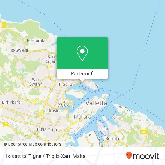 Mappa Ix-Xatt ta' Tiġne / Triq ix-Xatt