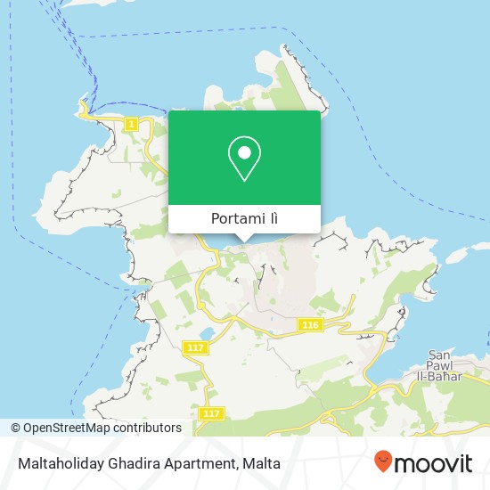 Mappa Maltaholiday Ghadira Apartment