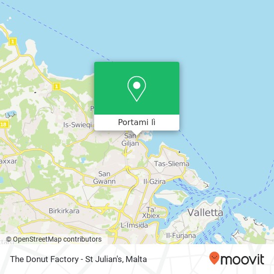 Mappa The Donut Factory - St Julian's