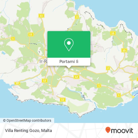 Mappa Villa Renting Gozo