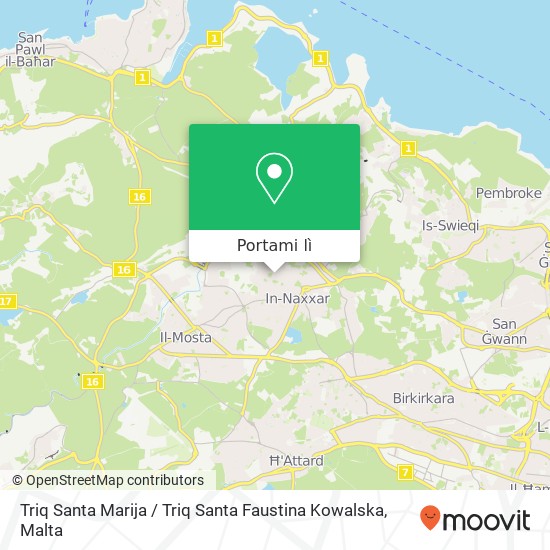 Mappa Triq Santa Marija / Triq Santa Faustina Kowalska