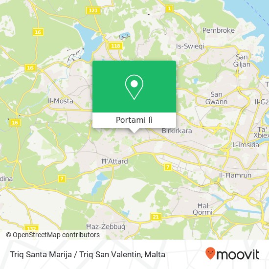 Mappa Triq Santa Marija / Triq San Valentin